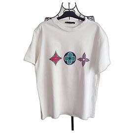 Camiseta Louis Vuitton blanca de algodón Blanco