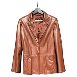 Autre Marque-Ruffo research by Sophia Kokosalaki Leather Jacket SS2001-Brown