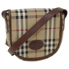Autre Marque-Burberrys Nova Check Shoulder Bag PVC Brown Auth yk11759-Brown