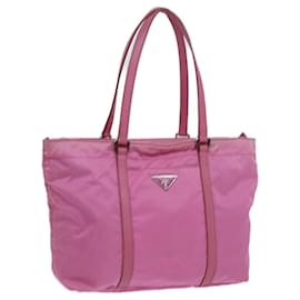Prada-PRADA Tote Bag Nylon Pink Auth 71500-Pink