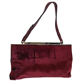 Gucci-GUCCI Shoulder Bag Satin outlet Bordeaux Auth 70958-Other