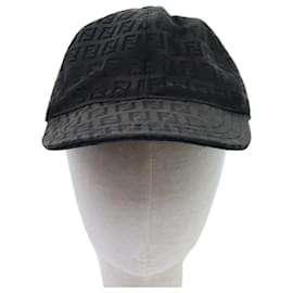 Fendi-FENDI Casquette en toile Zucchino S Noir Auth yk11688-Noir