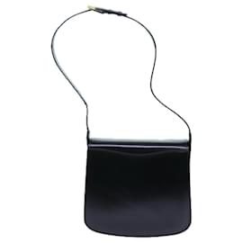 Gucci-GUCCI Shoulder Bag Leather Black Auth yk11750-Black