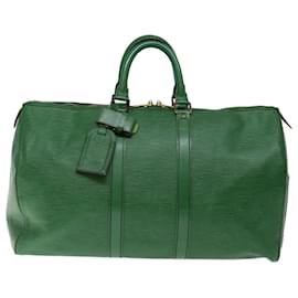 Louis Vuitton-Louis Vuitton Epi Keepall 45 Boston Bag Green M42974 LV Auth 71344-Green