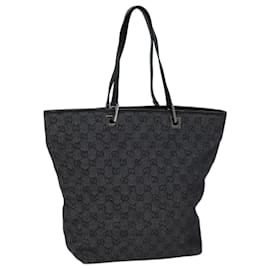 Gucci-GUCCI GG Canvas Tote Bag Gray 31243 auth 71523-Grey