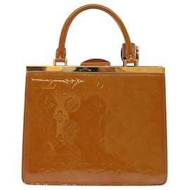 Louis Vuitton-LOUIS VUITTON Monogram Vernis Desu PM Hand Bag Rose Velur M91596 LV Auth 71449-Other
