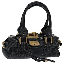 Chloé-Chloe Paddington Hand Bag Leather Black Auth 70645-Black