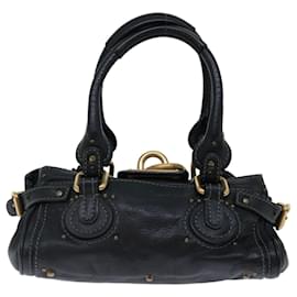 Chloé-Chloe Paddington Hand Bag Leather Black Auth 70645-Black