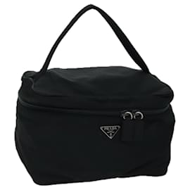 Prada-PRADA Vanity Cosmetic Pouch Nylon Noir Auth ac2938-Noir