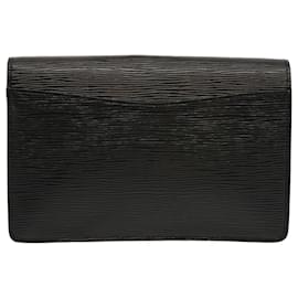 Louis Vuitton-LOUIS VUITTON Epi Montaigne 23 Bolso Clutch Negro M52662 EP de autenticación de LV4029-Negro