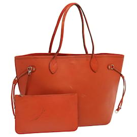 Louis Vuitton-LOUIS VUITTON Epi Neverfull MM Tote Bag Orange Pimon M40884 LV Auth ep3975-Other,Orange