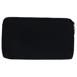 Christian Dior-Christian Dior Trotter Canvas Clutch Bag Black Auth bs13620-Black