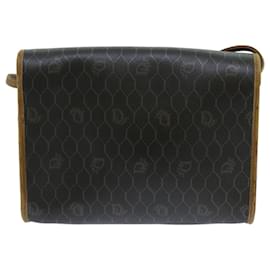Christian Dior-Christian Dior Honeycomb Canvas Shoulder Bag PVC Leather Green Auth fm3348-Green