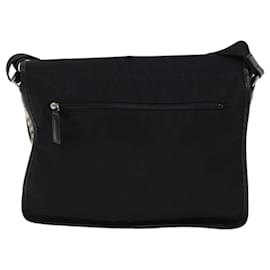 Burberry-BURBERRY Nova Check Black label Shoulder Bag Canvas Beige Auth ac2922-Beige