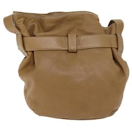 Loewe-LOEWE Nappa Shoulder Bag Leather Brown Auth 71096-Brown