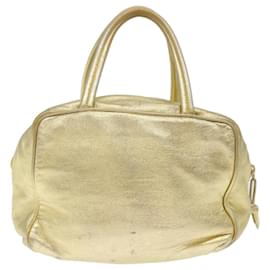 Loewe-LOEWE Hand Bag Leather Gold Auth 71458-Golden