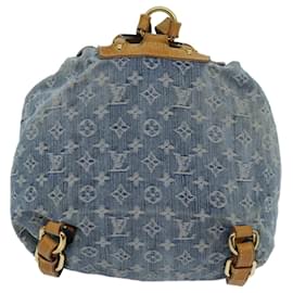 Louis Vuitton-LOUIS VUITTON Monogram Denim Sac A DosGM Backpack Blue M95056 LV Auth 71186-Blue