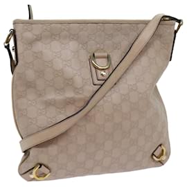 Gucci-GUCCI GG Canvas Guccissima Abbey Shoulder Bag Beige 131326 Auth FM3354-Beige