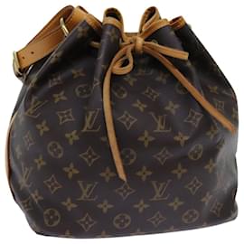Louis Vuitton-Bolsa de ombro LOUIS VUITTON Monogram Petit Noe M42226 LV Auth yk11627-Monograma