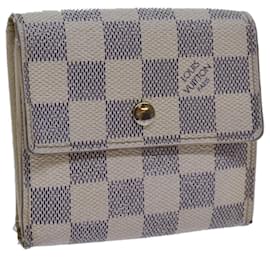 Louis Vuitton-LOUIS VUITTON Damier Azur Portefeuille Elise Trifold Wallet N61733 autenticación 72046-Otro