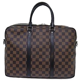Louis Vuitton-LOUIS VUITTON Damier Ebene Porte Documents Voyage PM Bag 2way N41466 auth 71037-Other