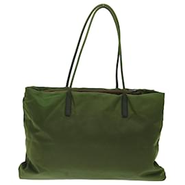 Prada-PRADA Tote Bag Nylon Khaki Auth ac2933-Khaki