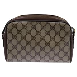 Gucci-GUCCI Bolso de hombro GG Supreme Web Sherry Line PVC Beige 116 02 089 Auth FM3328-Beige