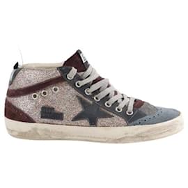 Golden Goose-Mid Star leather sneakers-Grey