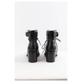 Free Lance-Leather Lace-up Boots-Black