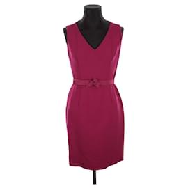 Dior-Vestido de lã-Bordeaux