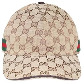 Gucci-Gucci – Beige Baseballkappe aus GG-Canvas-Beige