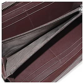 Bottega Veneta-Bottega Veneta Dark Brown Zip Around Wallet-Brown