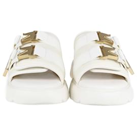 Bottega Veneta-Bottega Veneta White Flash Chunky Slide Sandals-White