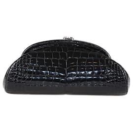Chanel-Pochette senza tempo Chanel in alligatore nero lucido-Nero