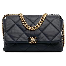Chanel-Chanel Große  19 Flap Bag Blau-Blau
