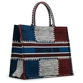 Dior-Dior Large French Flag Book Tote Blue-Blue