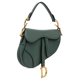 Dior-Dior Leather Mini Saddle Bag Green-Green