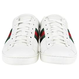 Gucci-Gucci White Bee Ace Trainer Sneakers-Weiß