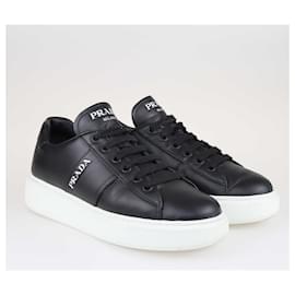 Prada-Prada Black Lace Up Sneakers-Black