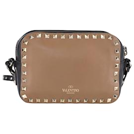 Valentino-Valentino black/Brown Camera Crossbody Bag-Black