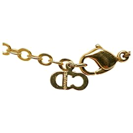 Dior-Dior Logo Pendant Necklace Gold-Golden