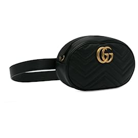 Gucci-Gucci GG Marmont Matelasse Belt Bag Black-Black