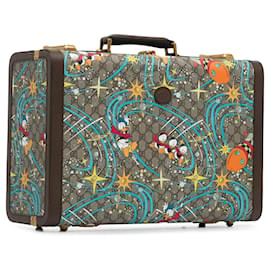 Gucci-Gucci x Disney Medium GG Supreme Donald Duck Savoy Suitcase Brown-Brown