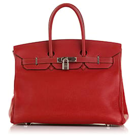 Hermès-Hermes Togo Birkin 35 Red-Red