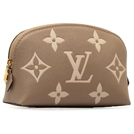 Louis Vuitton-Bolsa cosmética bicolor gigante Louis Vuitton Monogram Empreinte Marrom-Marrom
