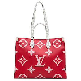 Louis Vuitton-Louis Vuitton Monograma Gigante Onthego GM Vermelho-Vermelho