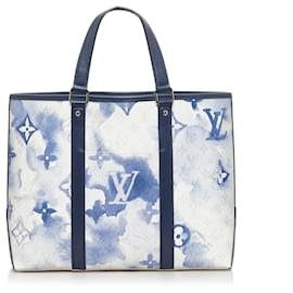 Louis Vuitton-Louis Vuitton Tote de fin de semana con monograma en acuarela PM Azul-Azul