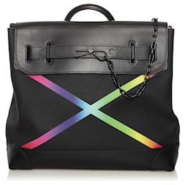 Louis Vuitton-Louis Vuitton Taiga Rainbow Steamer PM Black-Black