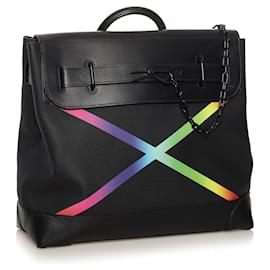 Louis Vuitton-Louis Vuitton Taiga Rainbow Steamer PM Noir-Noir