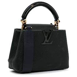 Louis Vuitton-Louis Vuitton Taurillon Mini Capucines Black-Black